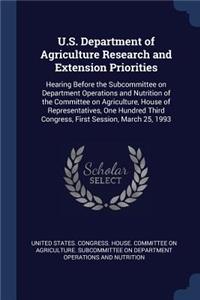 U.S. Department of Agriculture Research and Extension Priorities