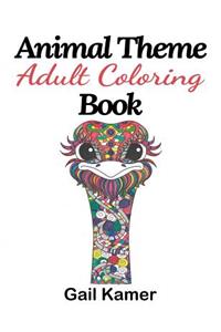Animal Theme Adult Coloring Book