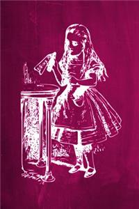 Alice in Wonderland Chalkboard Journal - Drink Me! (Pink)