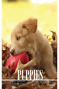 Puppies Pocket Monthly Planner 2017