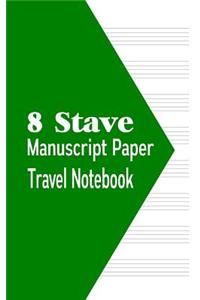 8 Stave Manuscript Paper Travel Notebook