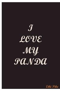 I Love My Panda - Notebook / Extended Lined Pages / Soft Matte Cover