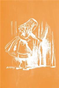 Alice in Wonderland Pastel Chalkboard Journal - Alice and The Secret Door (Orange)