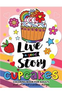 Cupcake Coloring book for Adults