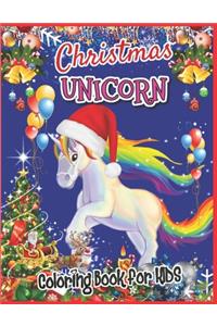 Christmas Unicorn Coloring Book for Kids