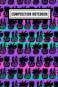 Pineapple Wide Ruled Composition Notebook