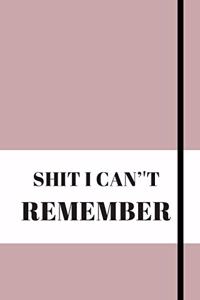 Shit I Can't Remember.