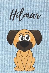 personalisiertes Notizbuch Hunde / Malbuch / Kritzelbuch / Tagebuch / Notizheft / Journal / DIN A5 / Geschenke Hilmar