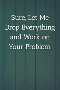 Sure, Let Me Drop Everything and Work on Your Problem. Notebook