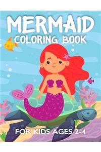 Mermaid Coloring Book for Kids Ages 2-4