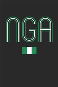 Vintage Nigeria Notebook - Nigeria Diary - Retro Nigerian Flag Journal - Nigeria Gifts