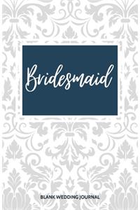 Bridesmaid Small Size Blank Journal-Wedding Planner&To-Do List-5.5