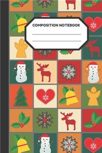 Composition Notebook: Christmas Notebook, The Perfect Gift, Lined, 110 Pages