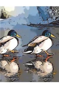 Ducks Notebook Large Size 8.5 x 11 Ruled 150 Pages