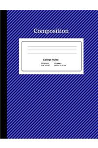 Navy Blue College Ruled Composition Book
