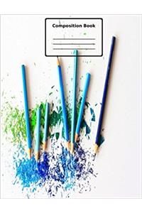 Colorful Pencils Wide Ruled Composition Book