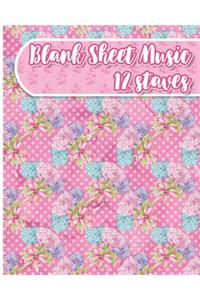 Blank Sheet Music - 12 Staves