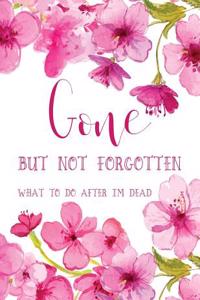 Gone but not forgotten - What to do after I'm dead (LARGE PRINT EDITION)