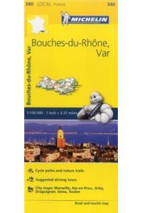 Bouches-du-Rhone, Var - Michelin Local Map 340