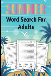 Summer Word Search Large Print