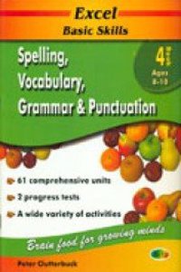 Spelling, Vocabulory, Grammar And Punctuation Book - 4