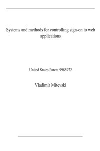 Systems and methods for controlling sign-on to web applications