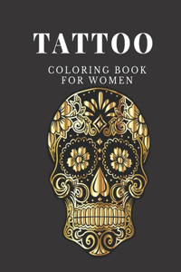 Tattoo Coloring Book for women