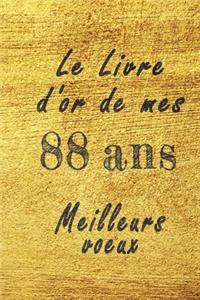 Le Livre d'Or de mes 88 ans meilleurs voeux carnet de note