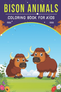 Bison Animals Coloring Book For Kids