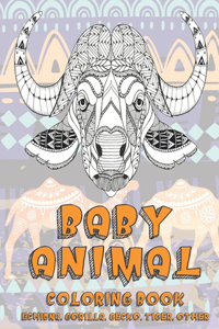 Baby Animal - Coloring Book - Echidna, Gorilla, Gecko, Tiger, other