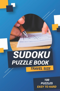 sudoku puzzle book travel size 100 PUZZLES EASY TO HARD