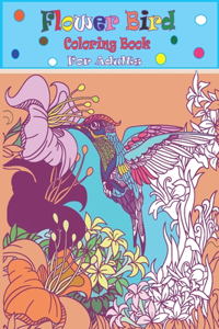 Flower Bird Coloring Book