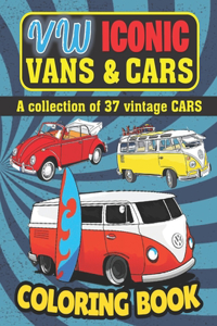 VW Iconic Vans & Cars Coloring Book