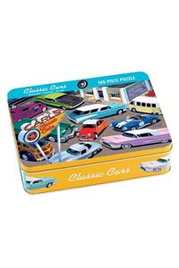 Classic Cars 100 Piece Puzzle Tin