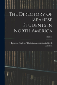 Directory of Japanese Students in North America; 1934-35