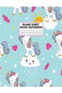 Blank Sheet Music Notebook