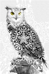 Black and White Owl Journal