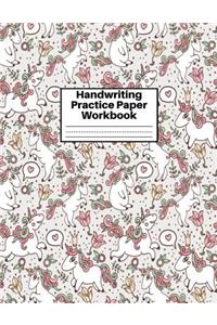 Handwriting Practice Paper Workbook