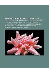Pennsylvania-Related Lists