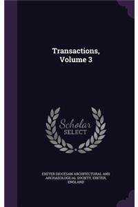 Transactions, Volume 3