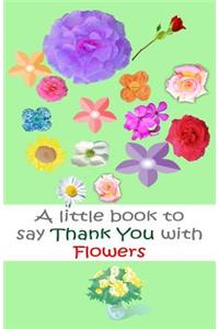 Little book to say thank you with flowers