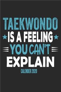 Taekwondo Is A Feeling You Can't Explain Calender 2020