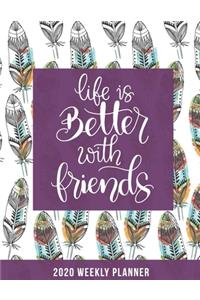 2020 Friendship Weekly Planner dated with to do notes