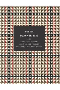 Weekly Planner 2020 with Gratitude Journal, Habit & Mood Tracker, Personal & Business TO-DOs