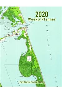 2020 Weekly Planner: Fort Pierce, Florida (1949): Vintage Topo Map Cover