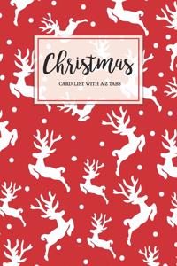 Christmas Card List with A-Z Tabs