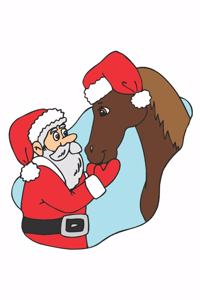 2020 Weekly Planner Horse Illustration Equine Horse Santa 134 Pages