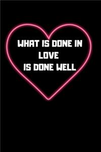 What Is Done in Love Is Done Well