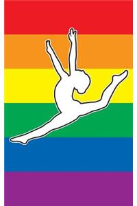 Gymnastics Rainbow Flag - Lined Notebook
