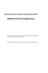 Boreas Hyd-8 Throughfall Data